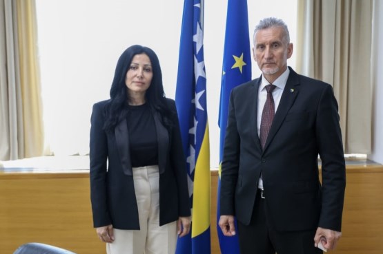 Predsjedavajući Doma naroda PSBiH Kemal Ademović primio u nastupnu posjetu ambasadoricu Države Palestine u Bosni i Hercegovini